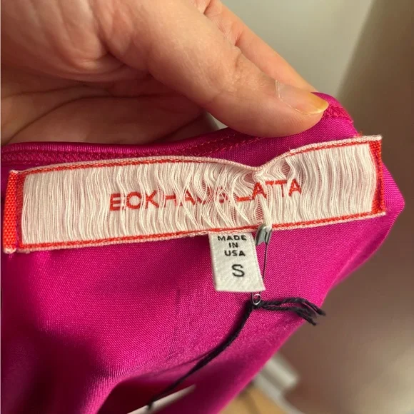 Eckhaus Latta NWT Pink Long Sleeve Dress - Picture 16 of 16